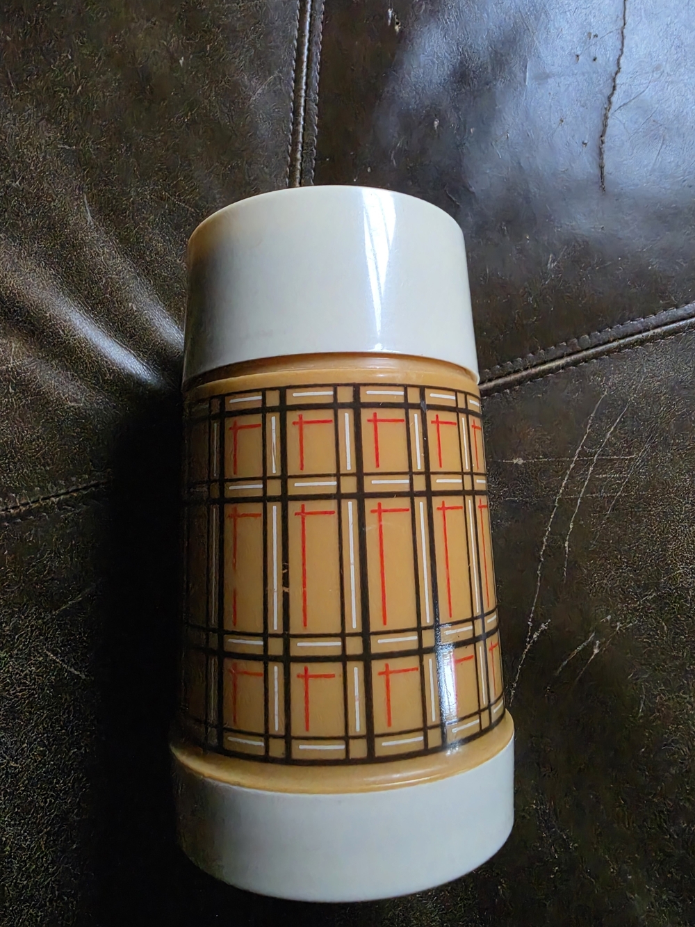 Vintage Aladdin's "Best Buy" Vacuum Thermos Bottle – Classic Brown & Red Plaid